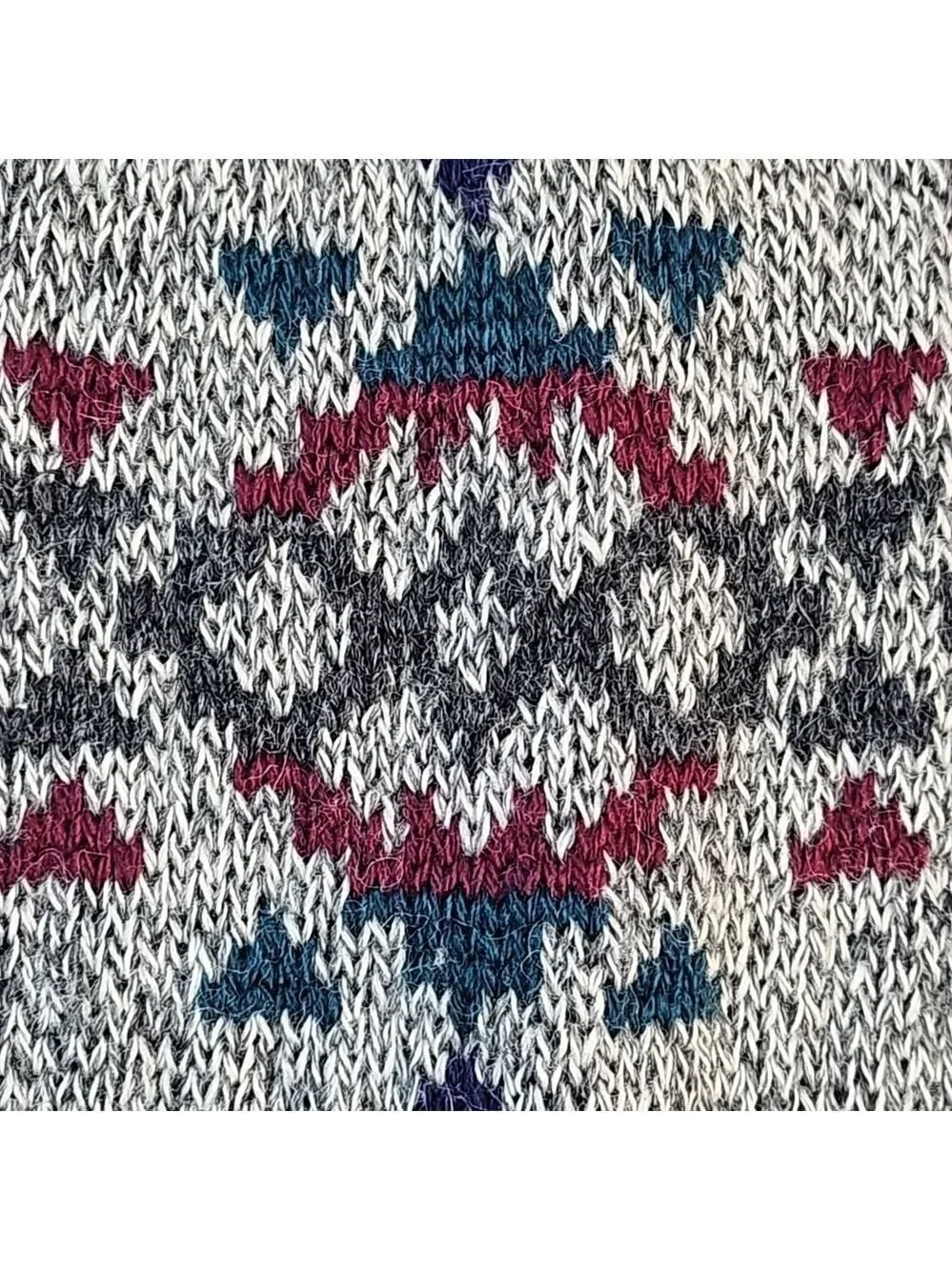 Nomadic Traders 100% Wool Knit Southwest Nordic Crew Neck Pullover Sweater